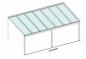 Preview: Sonnen-Dach 4,0m breite x 4,0m tiefe mit 10mm Sonnenschutzglas